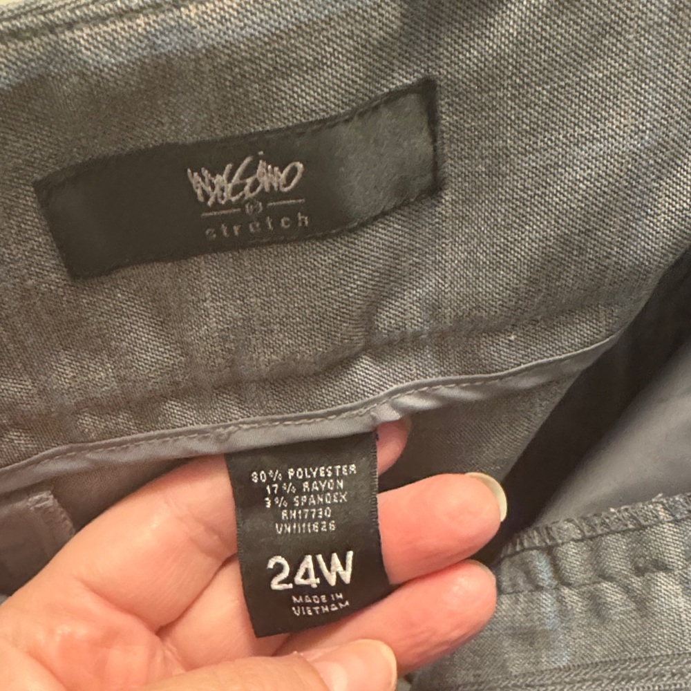 Mossino Charcoal Stretch Trousers